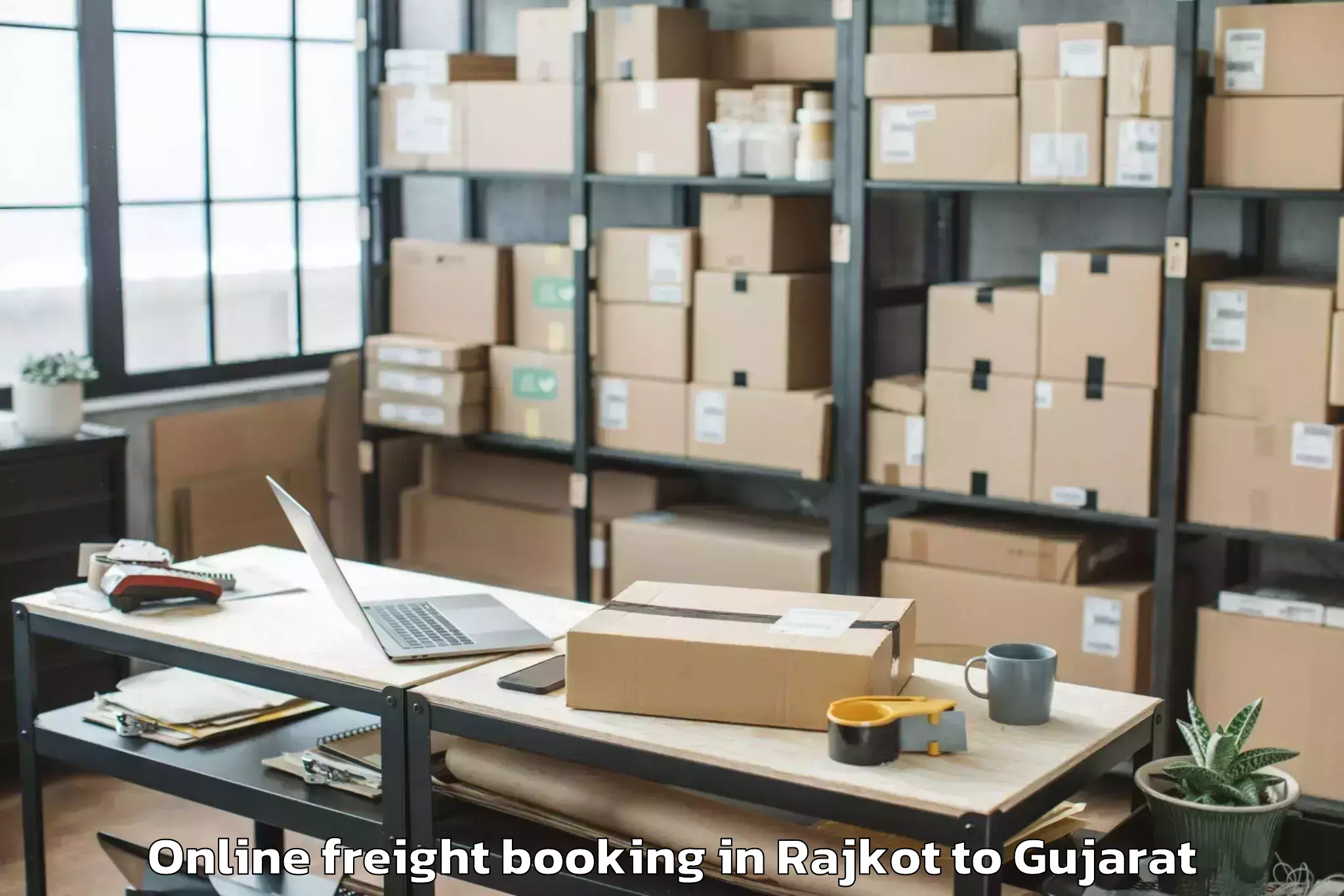 Leading Rajkot to Satsan Online Freight Booking Provider